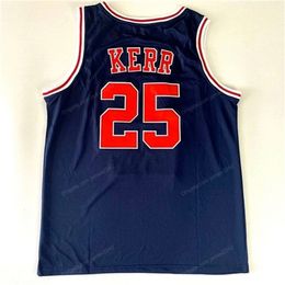 Nikivip Custom Retro Steve Kerr #25 Basketball Jersey Stitched Blue Size S-4XL Any Name And Number Top Quality Jerseys