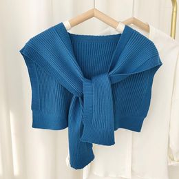 Bow Ties Knitted Detachable Collar Women 201 Knit Neck Fake Winter Shawl Warm Scarves Long Sleeve False DecorBow