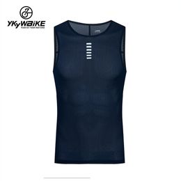 YKYWBIKE Mens Base Layer Sleeveless Top Quick Dry Cycling Undershirt Bike Vests Compression Bicycle Sport jersey 5 color 220623