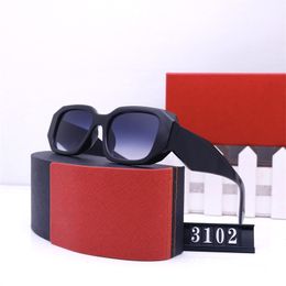 Fashion Designers Woman Sunglasses Classic Eyeglasses Goggle Outdoor Beach Sun Glasses For Man Women 6 Colors Optional Triangular signature with original box