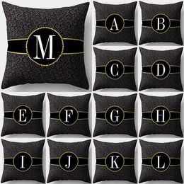 Party Decoration Leopard Print Alphabet Letter Decorative Cushion Cover Polyester Throw Pillowcase 45 45CM Sofa Home PillowCover 41014Party