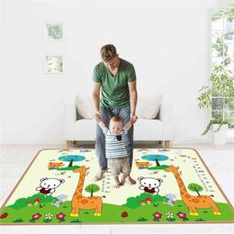 Foldable Baby Play Mat Kid Rug Puzzle Carpet Infant Foldable Playmat Early Education Crawling Game Pad Toy 200cmx180cmx05 210402