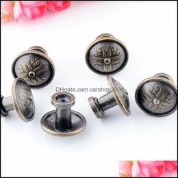 Furniture Accessories Home Garden Wholesale- 4Pcs Jewellery Wooden Box Pl Handle Dresser Der For Cabinet Door Round Antique Bronze J3143-J31