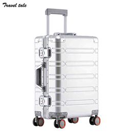 Travel Tale Inch Aluminium Suitcase Business Luggage Trolley Case For J220708 J220708