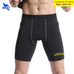 Customise Men Quick Dry Sportswear Shorts Elastic Basketball Running Tights Short Base Layer Gym Fitness Workout Underwear 220704