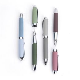 Hongdian Metal Fountain Pen Molandi Season Color EF 0.4mm Nib Writing Pens Gift Office Business Writing Set Stationery Supply 220812