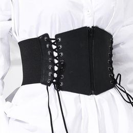Belts Corset Bodysuit For Women Leather Lace Up Belt Knitted Crop Top WomenBelts