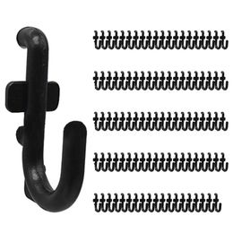 Hooks & Rails Pcs/100 Pcs Heavy Duty J Shape Peg Hook Plastic Pegboard Home HardwareHooks