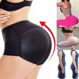 Women Sponge Padded Push Up Panties Butt Lifter Fake Ass Briefs Butt Hip Enhancer Seamless Control Panties Buttocks Lingerie New Y220411
