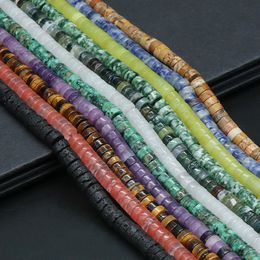 3x6mm Natural Stone Spacer Beads Crystal Connector Charm Beads Bracelet Necklace Jewelry Making