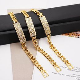 Link Chain PopGold Colours Beautiful Bracelet For Women 3pcs Austrian Crystal Fashion Heart WholePop
