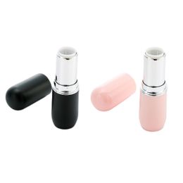 Empty Packing Bottle New Products 12.1mm Calibre Round Shape Black White Color DIY Lipstick Tube Refillable Cosmetic Portable Packaging Container