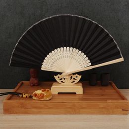 Japanese Chinese Handmade Plain Hand Fan Folding Wedding Birthday Party Favors Deco Mariage 220505