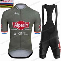 2022 ALPECIN FENIX Cycling Jersey Cuff Laser Cut Set Mathieu van der Poel Netherlands Cycling Clothing Italy Tour Road Bike Suit