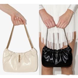 Real Oil Wax Leather Chain Shoulder Bag Underarm Purses And Handbags Brand Cowskin The Pouch