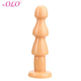 OLO PVC Flexible Huge Size Anal Plug Butt Prostate Massager Stimulation Big Dildo Soft Anus Bead Erotic Toys