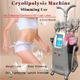 Cryolipolysis 4 Cryo Heads Slimming Multifunctional Machine 40k Cavitation Fat Dissolving Freezing Technology Non-Invasive Treatment