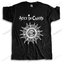 Men Crew Neck Tops fashion Cotton Tshirt Alice in Chains Sun Men's unisex t-shirt casual loose style tops Bigger size 220505