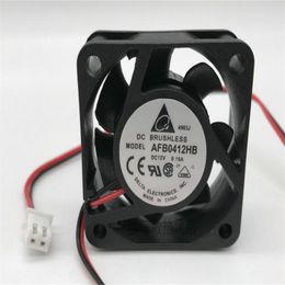 Wholesale: Delta AFB0412HB 4cm 4015 12v 016a two-wire double ball cooling fan