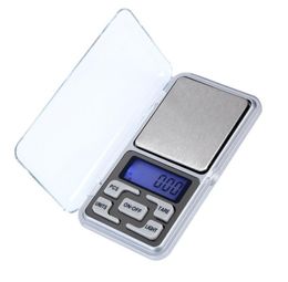 Digital Scales Digital Jewelry Scale Gold Silver Coin Grain Gram Pocket Size Herb Mini Electronic backlight 100g 200g 500g SN3696