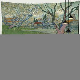 Tapestry Fruit Tree Garden Oil Paint Carpet Wall Hanging Van Gogh Art Painting