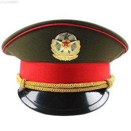 hi tops UK - Fashion Red Perforce Green Military Hat Spring Army White Captain Caps Band Show For Adult Cosplay