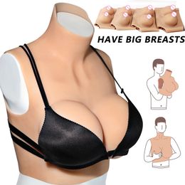 Simulation Wearing BreastsTo Enlarge Sexy Toys Big Breasts To Dress Up Cosplay Queen's False Chest Transgender Breast Clothes 220708