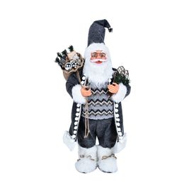 Decorations For Home Grey Robe Santa Claus With Bag Tennis Racket Year Christmas Children Gift Toys 201204