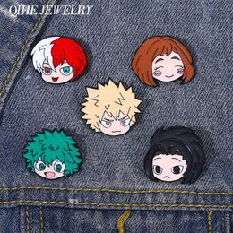 My Hero Academia Enamel Pin Anime Brooch Metal Cartoon Character Badge Kid Lapel Pin Collection Jewelry Gift Custom Fans Friends