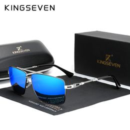 KINGSEVEN Men's Glasses Structure Design Temples Sunglasses Brand Polarised Women Stainless steel Material Gafas D Sol 220511