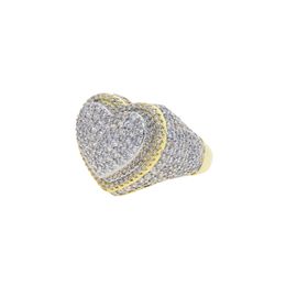 New arrived fashion two tone finger ring paved full cz stone for women men party wedding rings jewelry wholesale