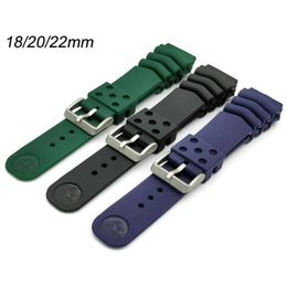 Watch Bands 18mm 20mm 22mm Diving Strap Men Sport Silicone Waterproof Wrist Band Bracelet Belt Accessories For SKX007 With