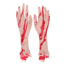 Party Decoration Pair Of Creepy Fake Hands Carnival Props Prank PropsParty