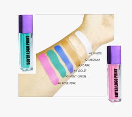 Eyeshadow liquid eye shadow cream foundation Makeup matte colorful Concealer tint primer Cosmetics customzied 10ml purple metal tube