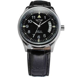 WINNER WATCH trend fashion digital scroll dial low-key luxury men's watch black belt mechanical watch