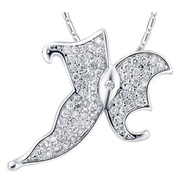 Pendant Necklaces White G Plated 64 Grain Crystal Bat Necklace For Women Wear In Some OccasionPendant