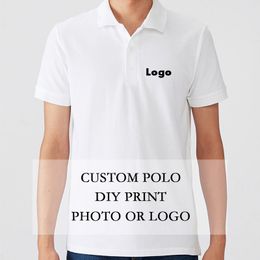 Men Polo Shirt Summer Unisex Casual Short Sleeve Polos Custom Print Company Picture Mens Solid Color Bussines Shirt Tops 220608
