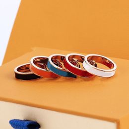 Designer rings sex couple rings high end fashion enamel rings for women designer Jewellery party wedding accessories