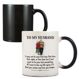 wedding anniversary gifts wife Australia - Wedding Anniversary gift Ring Mug wife husband color changing cup coffee ceramic mark glass of water DHL FREE YT199503