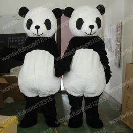 Christmas Cute Panda Mascot Costumes High quality Cartoon Character Outfit Suit Halloween Outdoor Theme Party Carnival Festival Fancy dress