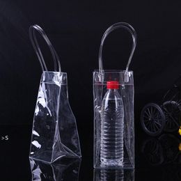 Clear Plastic Ice Wine Bag Single Wine Bottle Bag Food Container Drinking Storage Kitchen Accessories BBE13732