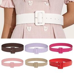 Belts Women Wide Buckle Pin Waist Belt PU Leather Adjustable Solid Color Body Straps Pants Dress Skirt Decorative Sweater BeltBelts Fred22