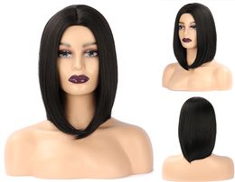 New Stylish Women's Short Black Bob Straight Cosplay Hair Full Wig
