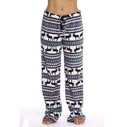 Women's Sleepwear Mens Women Christmas Sleep Bottoms Lounge Pyjama Pants Soft Animal Printed Plush Winter Warm Comfort Trousers