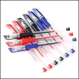 Gel Pens European Standard Pen 0.5M Point/Needle Type Red Black Blue Wate Dhrhd