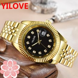 Men's Masculinity Luxury Watch Magnifying Glass Playing Three Pins Diamond Chronograph Clock Calendar Multifunctional Luminous Top Wristwatch