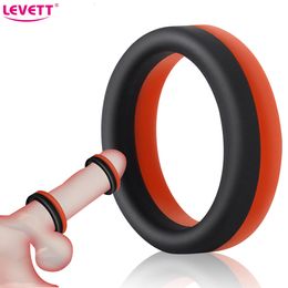 2pcs Male Penis Ring Cock Rings Silicone Lock Ejaculation sexy Toys For Men Scrotal Ball Stretcher anillo hombre Cockring