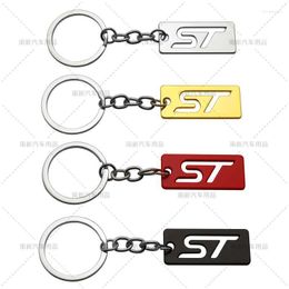 Keychains Car Keychain ST Keyring Metal Key Chain Ring Holder Badge For Ford Logo Focus Fiesta Transit Ecosport Mondeo Kuga Fusion Miri22