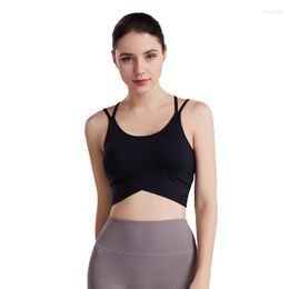 Seamless Sports Underwear Woman High-Intensity Shockproof Training Fitness Sexy Breathable Beauty Back Yoga Top Bra Female 2022 Gym Clothing