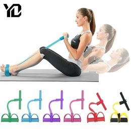 Fitness Resistance Bands 4 Resistanc Elastic Pull Ropes Exerciser Belly Elastic Bands Equipment Indoor Fitness Gym Workout 220618
